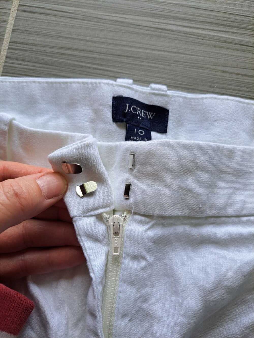 J. Crew White Linen Bld Wide-Leg Pants 10 Women's Flowy Summer Vacation Beach - Picture 3 of 13